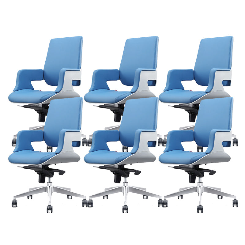Chaise de bureau à toboggan sans bras moderne chaise de bureau de hauteur de siège réglable avec roues