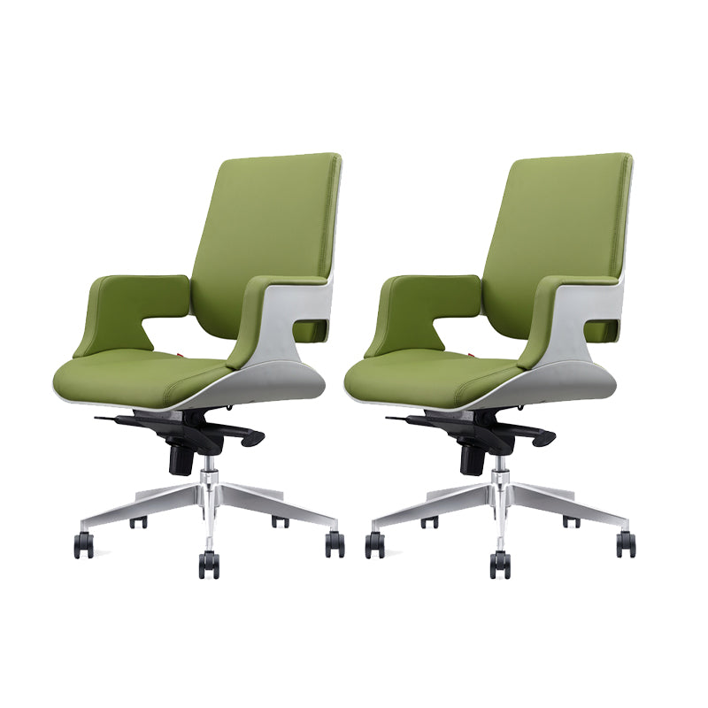 Chaise de bureau à toboggan sans bras moderne chaise de bureau de hauteur de siège réglable avec roues