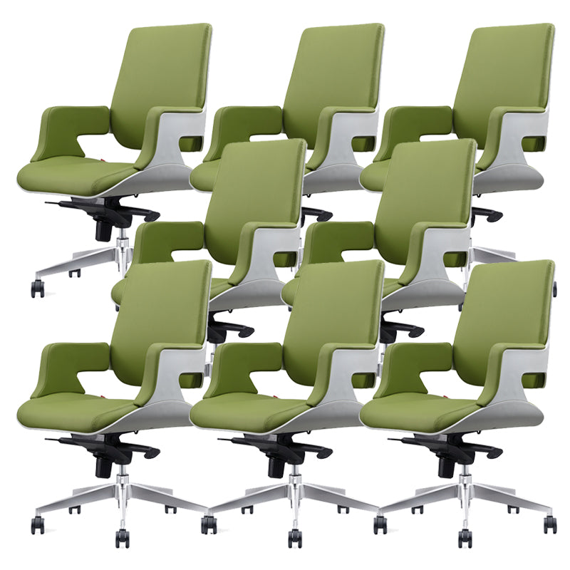 Chaise de bureau à toboggan sans bras moderne chaise de bureau de hauteur de siège réglable avec roues