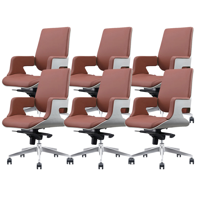 Chaise de bureau à toboggan sans bras moderne chaise de bureau de hauteur de siège réglable avec roues