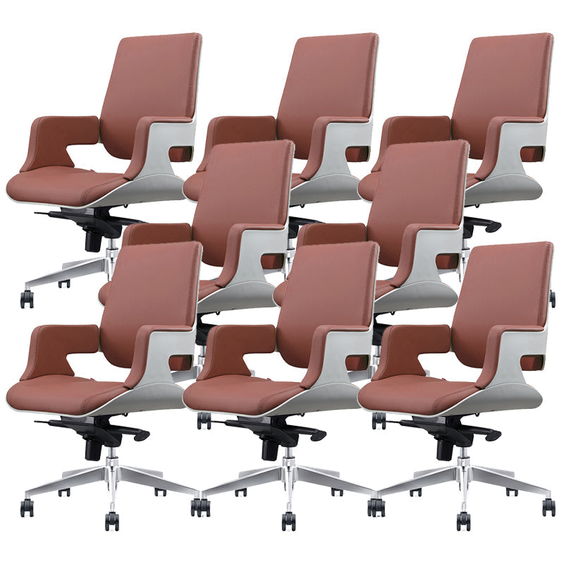 Chaise de bureau à toboggan sans bras moderne chaise de bureau de hauteur de siège réglable avec roues