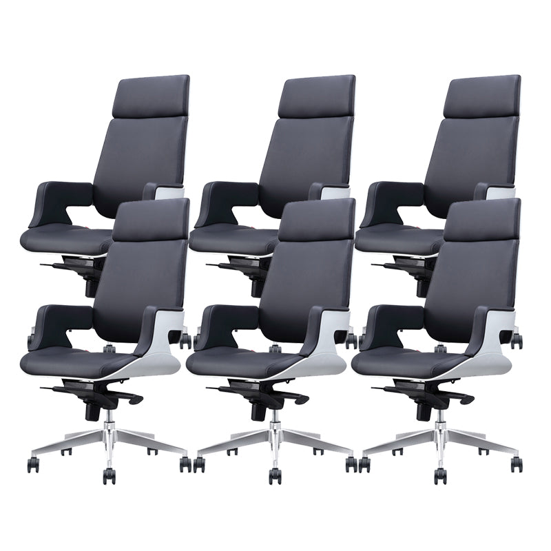 Chaise de bureau à toboggan sans bras moderne chaise de bureau de hauteur de siège réglable avec roues