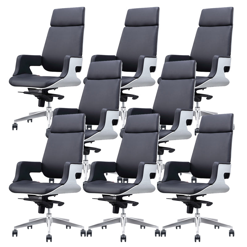 Chaise de bureau à toboggan sans bras moderne chaise de bureau de hauteur de siège réglable avec roues