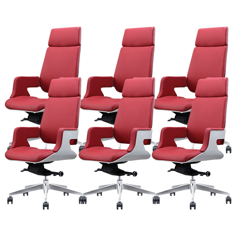 Chaise de bureau à toboggan sans bras moderne chaise de bureau de hauteur de siège réglable avec roues