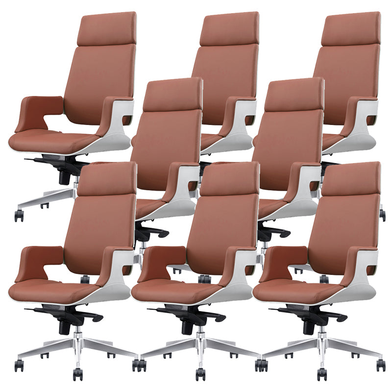 Chaise de bureau à toboggan sans bras moderne chaise de bureau de hauteur de siège réglable avec roues