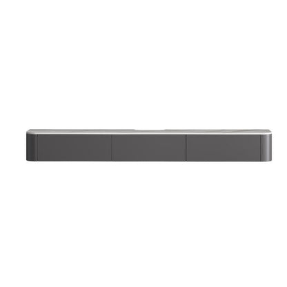 Gray Stone Media Console Contemporary Wall-mounted TV Console 79"L x 12"W x 8"H Clearhalo 'furn' 'furn_tv_stands_entertainment_centers' 'Furniture' 'Living Room Furniture' 'TV Stands & Entertainment Centers' 'TV Stands & Media Storage Furniture' 'tv_stands_entertainment_centers' 6982553