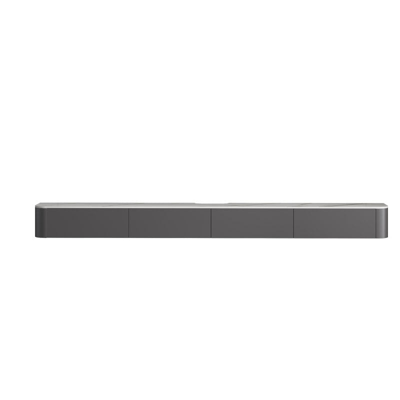 Gray Stone Media Console Contemporary Wall-mounted TV Console 87"L x 12"W x 8"H Clearhalo 'furn' 'furn_tv_stands_entertainment_centers' 'Furniture' 'Living Room Furniture' 'TV Stands & Entertainment Centers' 'TV Stands & Media Storage Furniture' 'tv_stands_entertainment_centers' 6982554