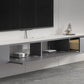 Gray Stone Media Console Contemporary Wall-mounted TV Console Clearhalo 'furn' 'furn_tv_stands_entertainment_centers' 'Furniture' 'Living Room Furniture' 'TV Stands & Entertainment Centers' 'TV Stands & Media Storage Furniture' 'tv_stands_entertainment_centers' 6982560