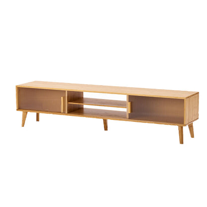 Consola escandinava para TV, consola multimedia de madera, soporte para TV con patas