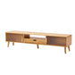 Consola escandinava para TV, consola multimedia de madera, soporte para TV con patas