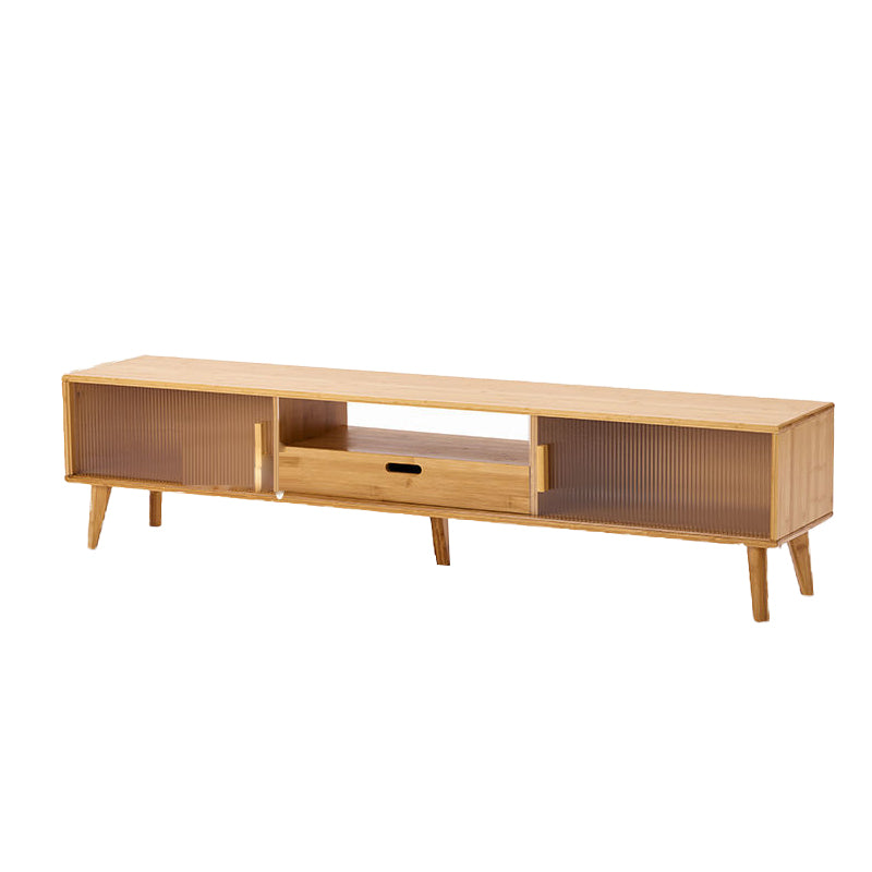 Consola escandinava para TV, consola multimedia de madera, soporte para TV con patas
