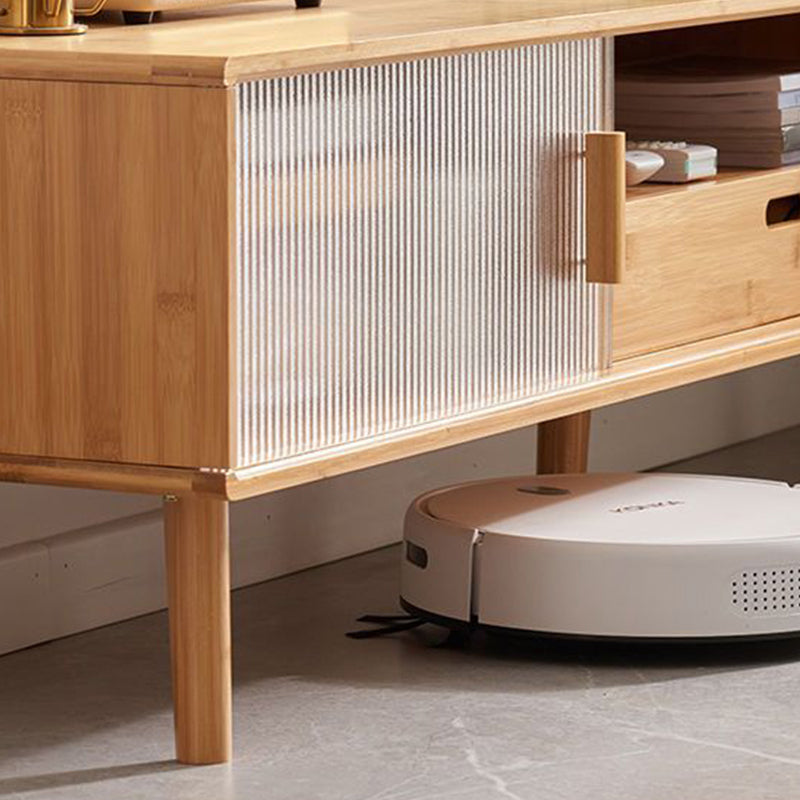 Consola escandinava para TV, consola multimedia de madera, soporte para TV con patas