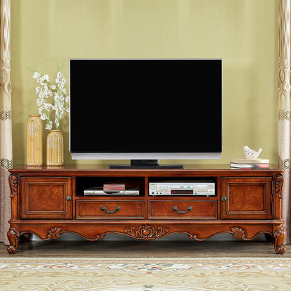 Traditional TV Stand Console Solid Wood Media Console TV Stand with Drawers https: res.litfad.com site img item 2022 12 09 6982592 1200x1200.jpg Clearhalo 'furn' 'furn_tv_stands_entertainment_centers' 'Furniture' 'Living Room Furniture' 'TV Stands & Entertainment Centers' 'TV Stands & Media Storage Furniture' 'tv_stands_entertainment_centers' 6982592
