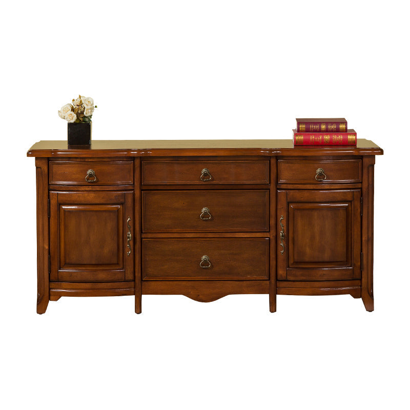 Traditional TV Stand Console Solid Wood Media Console TV Stand with Drawers Clearhalo 'furn' 'furn_tv_stands_entertainment_centers' 'Furniture' 'Living Room Furniture' 'TV Stands & Entertainment Centers' 'TV Stands & Media Storage Furniture' 'tv_stands_entertainment_centers' 6982597