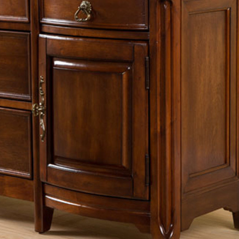 Traditional TV Stand Console Solid Wood Media Console TV Stand with Drawers Clearhalo 'furn' 'furn_tv_stands_entertainment_centers' 'Furniture' 'Living Room Furniture' 'TV Stands & Entertainment Centers' 'TV Stands & Media Storage Furniture' 'tv_stands_entertainment_centers' 6982602