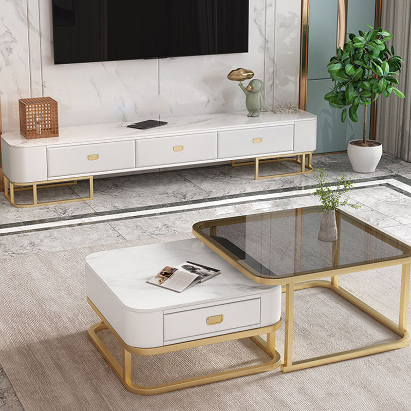 Glam TV Stand Console Stone Media Console TV Stand with Drawers Clearhalo 'furn' 'furn_tv_stands_entertainment_centers' 'Furniture' 'Living Room Furniture' 'TV Stands & Entertainment Centers' 'TV Stands & Media Storage Furniture' 'tv_stands_entertainment_centers' 6982612