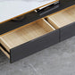 Glam TV Stand Console Open Storage Media Console TV Stand with Drawers Clearhalo 'furn' 'furn_tv_stands_entertainment_centers' 'Furniture' 'Living Room Furniture' 'TV Stands & Entertainment Centers' 'TV Stands & Media Storage Furniture' 'tv_stands_entertainment_centers' 6982639