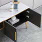 Glam TV Stand Console Open Storage Media Console TV Stand with Drawers Clearhalo 'furn' 'furn_tv_stands_entertainment_centers' 'Furniture' 'Living Room Furniture' 'TV Stands & Entertainment Centers' 'TV Stands & Media Storage Furniture' 'tv_stands_entertainment_centers' 6982640