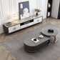 Stone Media Console Glam Faux Wood 1 Drawer TV Console with Doors Clearhalo 'furn' 'furn_tv_stands_entertainment_centers' 'Furniture' 'Living Room Furniture' 'TV Stands & Entertainment Centers' 'TV Stands & Media Storage Furniture' 'tv_stands_entertainment_centers' 6982664