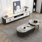 Stone Media Console Glam Faux Wood 1 Drawer TV Console with Doors Clearhalo 'furn' 'furn_tv_stands_entertainment_centers' 'Furniture' 'Living Room Furniture' 'TV Stands & Entertainment Centers' 'TV Stands & Media Storage Furniture' 'tv_stands_entertainment_centers' 6982665