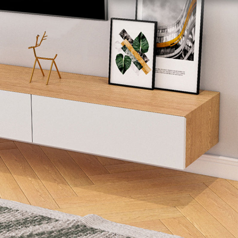 Faux Wood TV Console Contemporary Wall-mounted Media Console Clearhalo 'furn' 'furn_tv_stands_entertainment_centers' 'Furniture' 'Living Room Furniture' 'TV Stands & Entertainment Centers' 'TV Stands & Media Storage Furniture' 'tv_stands_entertainment_centers' 6982684