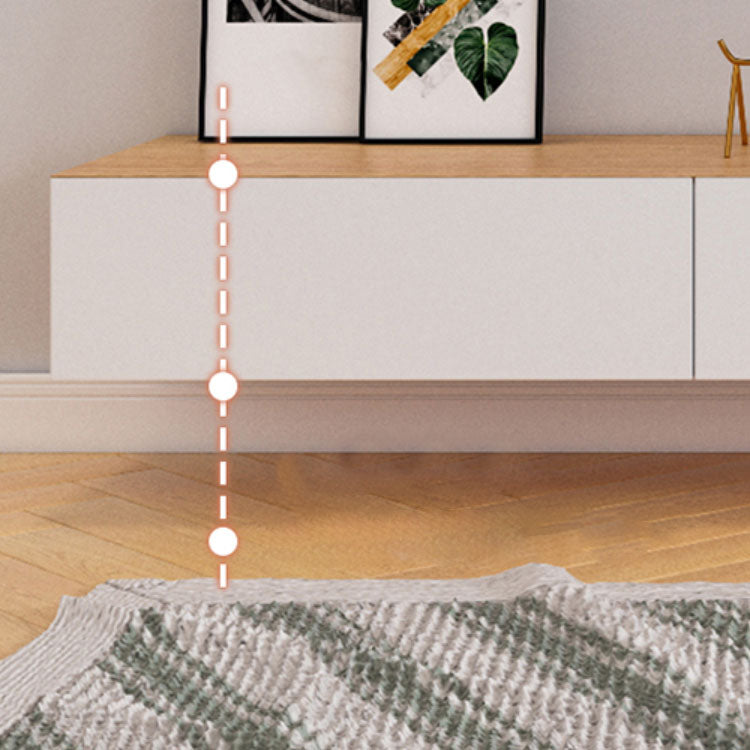 Faux Wood TV Console Contemporary Wall-mounted Media Console Clearhalo 'furn' 'furn_tv_stands_entertainment_centers' 'Furniture' 'Living Room Furniture' 'TV Stands & Entertainment Centers' 'TV Stands & Media Storage Furniture' 'tv_stands_entertainment_centers' 6982685