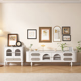 Console TV in legno massello Console tradizionale TV console con cassetti