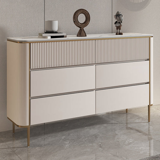 Classic Glam Dresser Stone Storage Chest Dresser with 3/6 Drawers , 15.6 Inch W