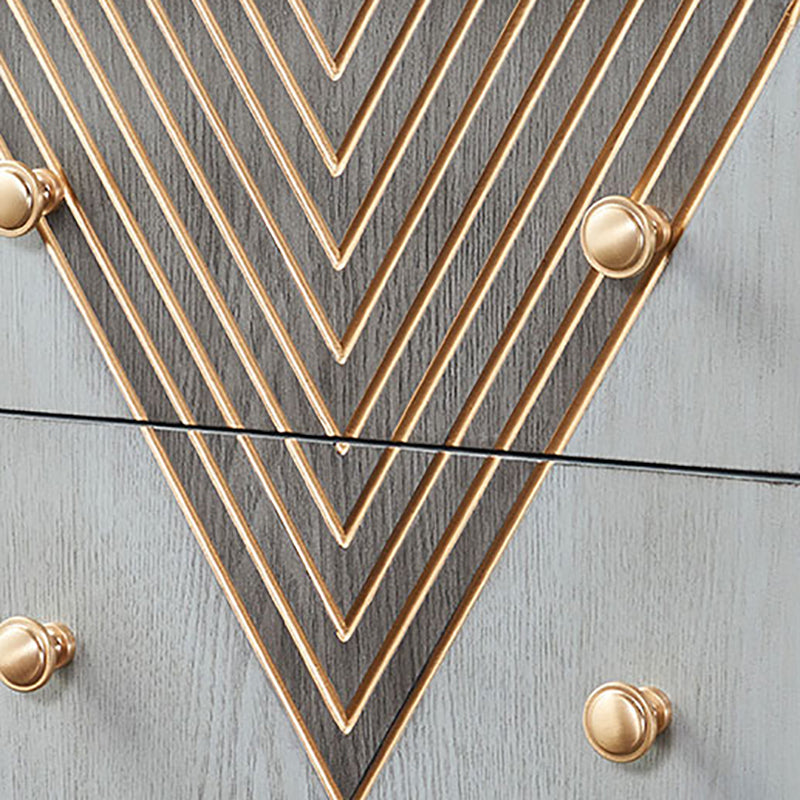 Coffre de rangement vertical en bois pour lingerie Glam classique pour chambre à coucher