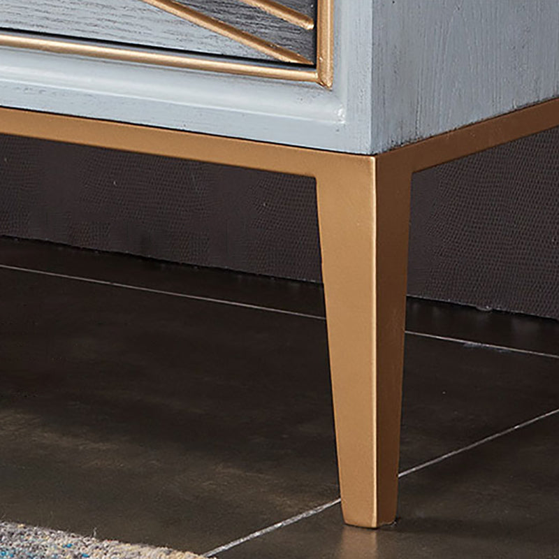 Coffre de rangement vertical en bois pour lingerie Glam classique pour chambre à coucher