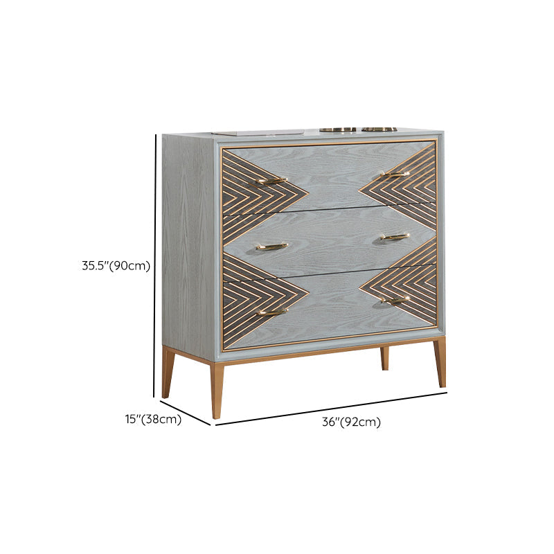 Coffre de rangement vertical en bois pour lingerie Glam classique pour chambre à coucher