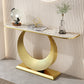 1-shelf 31.5" Tall Console Table Modern Stone Accent Table for Hall