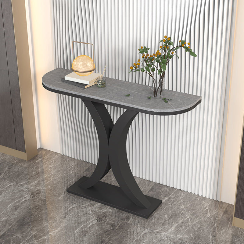 CONSOLA CONTAMPORO TABLA ACENTA DE ACENTA MEDIA Mesa de consola de luna en piedra