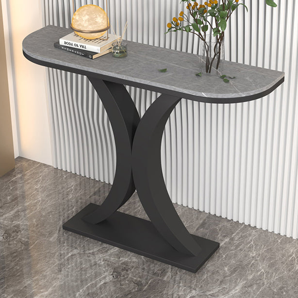 CONSOLA CONTAMPORO TABLA ACENTA DE ACENTA MEDIA Mesa de consola de luna en piedra