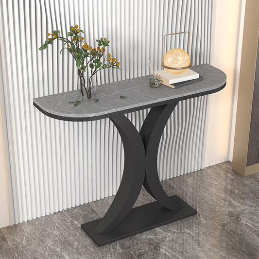 CONSOLA CONTAMPORO TABLA ACENTA DE ACENTA MEDIA Mesa de consola de luna en piedra