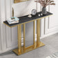 Rectangle Console Accent Table Antique Finish Modern Console Sofa Table in Stone