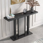 Rectangle Console Accent Table Antique Finish Modern Console Sofa Table in Stone