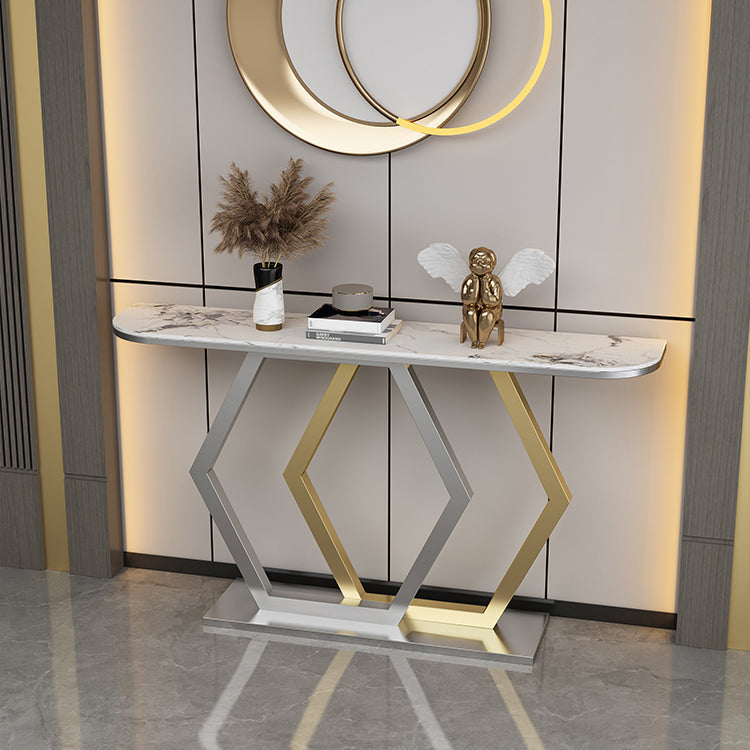 Glamkonsole Akzenttisch Antikes Finishsofa in Stein