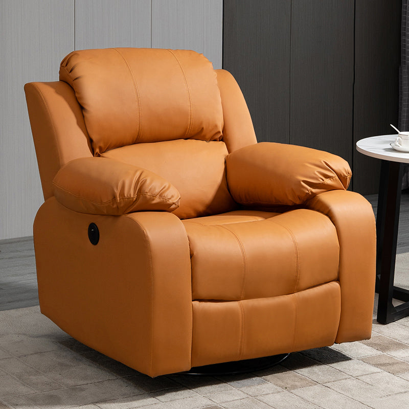 Tradizionale poltrone manuale in pelle 34,3 'sedia a base di reclinabile a base girevole