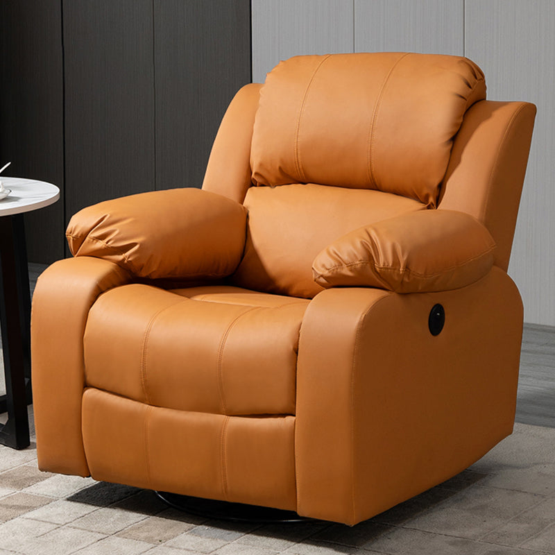 Tradizionale poltrone manuale in pelle 34,3 'sedia a base di reclinabile a base girevole
