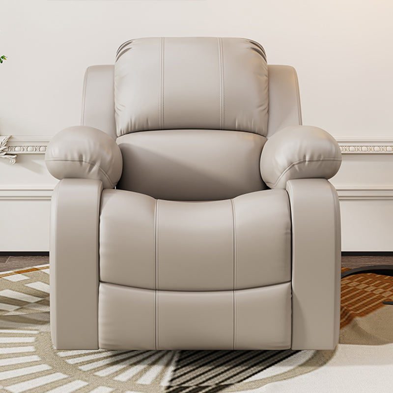 Metal Frame Standard Recliner Faux Leather Recliner Chair with Lumbar Clearhalo 'Chairs & Seating' 'furn' 'furn_recliners' 'Furniture' 'Living Room Furniture' 'Recliners' 6983911