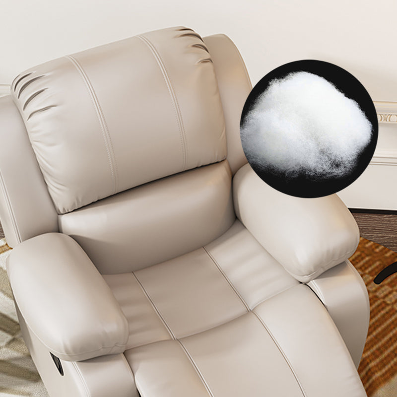 Metal Frame Standard Recliner Faux Leather Recliner Chair with Lumbar Clearhalo 'Chairs & Seating' 'furn' 'furn_recliners' 'Furniture' 'Living Room Furniture' 'Recliners' 6983918