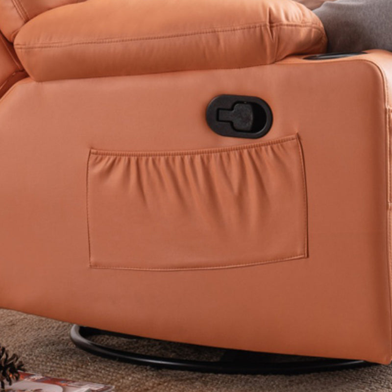 Metal Frame Home Theater Recliner Swivel Rocker Chair with Storage Clearhalo 'Chairs & Seating' 'furn' 'furn_recliners' 'Furniture' 'Living Room Furniture' 'Recliners' 6983947