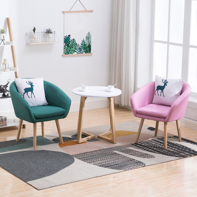 Contemporary Sloped Arms Accent Armchair Basic Four Leg Arm Chair Clearhalo 'Accent Chairs' 'accent_chairs' 'Chairs & Seating' 'furn' 'furn_accent_chairs' 'Furniture' 'Living Room Furniture' 6984018