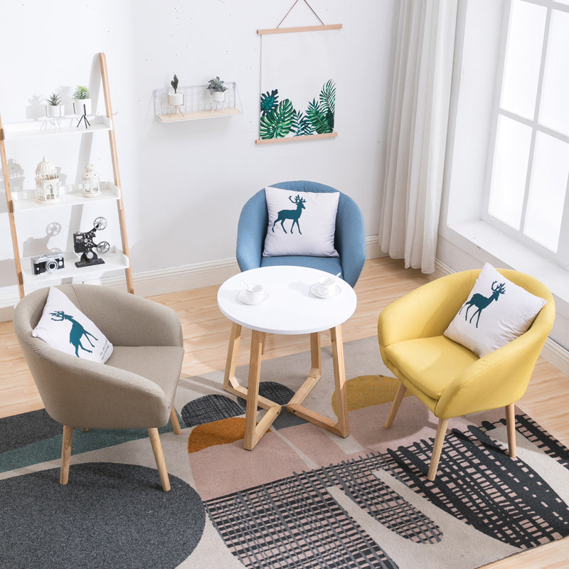 Contemporary Sloped Arms Accent Armchair Basic Four Leg Arm Chair Clearhalo 'Accent Chairs' 'accent_chairs' 'Chairs & Seating' 'furn' 'furn_accent_chairs' 'Furniture' 'Living Room Furniture' 6984019