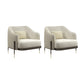 Glam Pillow Back Accent Armchair Sloped Arms Accent Armchair
