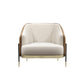 Glam Pillow Back Accent Armchair Sloped Arms Accent Armchair