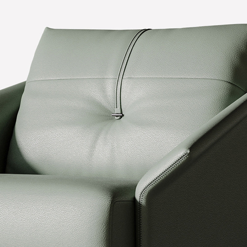 Contemporary 4-Star Living Room Armchair Faux Leather Green Accent Armchair Clearhalo 'Accent Chairs' 'accent_chairs' 'Chairs & Seating' 'furn' 'furn_accent_chairs' 'Furniture' 'Living Room Furniture' 6984039