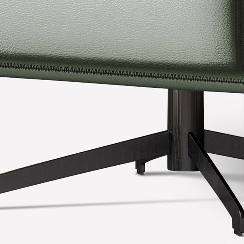 Contemporary 4-Star Living Room Armchair Faux Leather Green Accent Armchair Clearhalo 'Accent Chairs' 'accent_chairs' 'Chairs & Seating' 'furn' 'furn_accent_chairs' 'Furniture' 'Living Room Furniture' 6984043