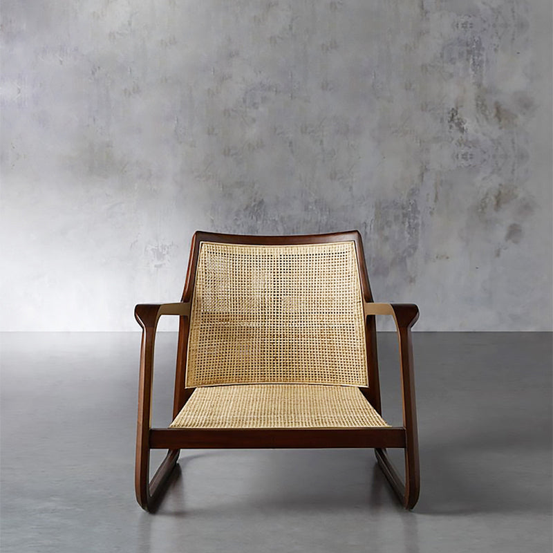 Sedia a braccio quadrata di Accento moderno di metà secolo per soggiorno